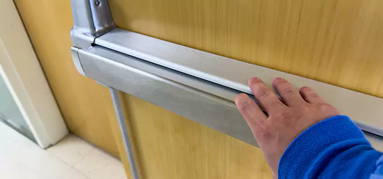 Installing a Push Bar on a Door North Bay Shore